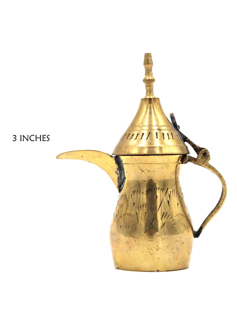 Antique Museum BRASS SAUDI COFFEE POT 3INCHES-ALN214  - Image 2