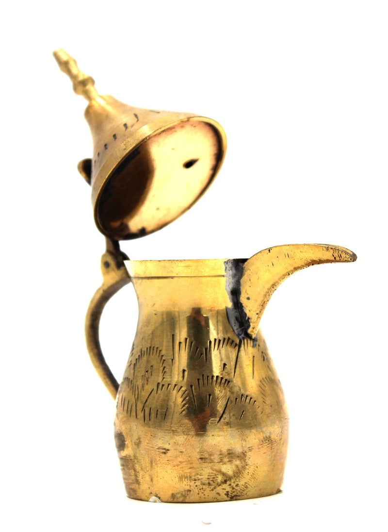 Antique Museum BRASS SAUDI COFFEE POT 3INCHES-ALN214  - Image 3