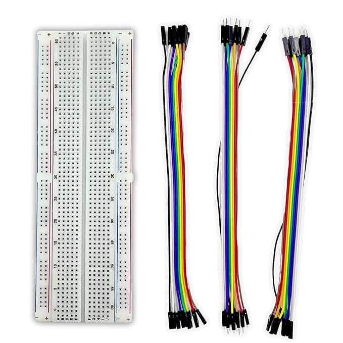 OSFT 830 Point Breadboard with Jumper Wire Kit | 10 Male-to-Male, 10 Female-to-Female, 10 Male-to-Female Dupont Cables | Prototype Board for Arduino, Raspberry Pi & DIY Electronics Projects - Image 1