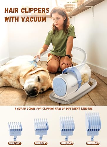 Moonflor Dog Grooming Kit with 2.5L Large-Capacity 10Kpa Vacuum for Shedding, Low Noise Hair Remover with 4 Proven Pet Grooming Supplies, Quiet Hair Clippers Set for Cats & Dogs - Image 5