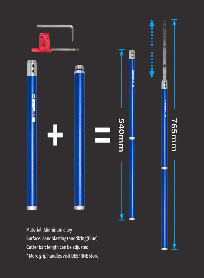 DEEFIINE Carbide Tip Wood Lathe Turning Tool set With Bowl sander, Lathe Roughing and Finishing Hollowing Tool Interchangeable Aluminum Alloy Handle with 4pcs Carbide Inserts For Woodturning - Image 5