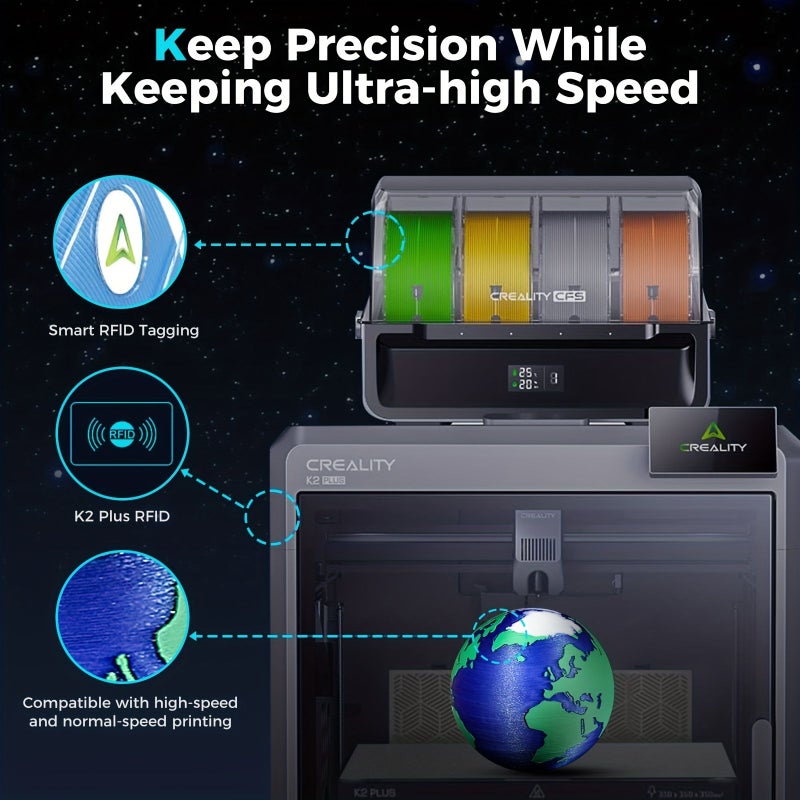 كرياليتي الأصلي PLA ستاري جالاكسي خيط طابعة ثلاثية الأبعاد برتقالي 1.75 مم 1 كغم بكرة - Image 5