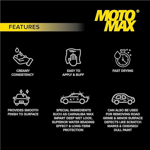 Motomax Cream Polish (60 gm),Pack of 2, with Carnuba Wax|Clean Polish Shine Cars, Bike, Motorcycle| Long term Protection from pollutant, rain water repellant |Shine painted, plastic and metal surfaces - Image 2