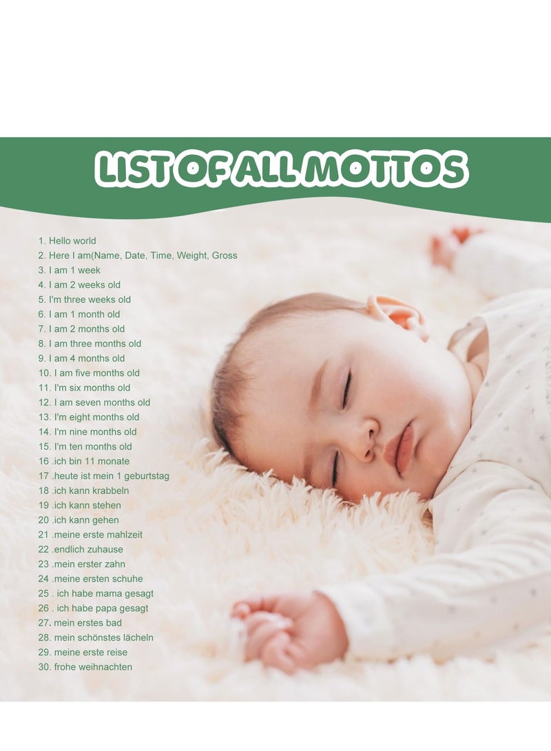 SYOSI بطاقات صور شهرية رئيسية للسنة الأولى للطفل، 15 قطعة من أقراص الترحيب الخشبية لحديثي الولادة، لافتة صور مزدوجة الجوانب مع حامل، علامات مميزة لرحلة الحمل بنمط حيواني رائع - Image 3