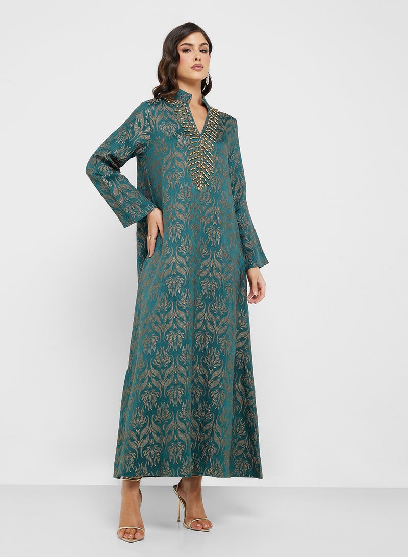 Khizana Embroidered Jalabiya - Image 4
