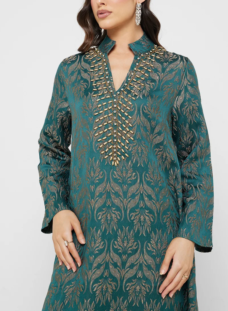 Khizana Embroidered Jalabiya