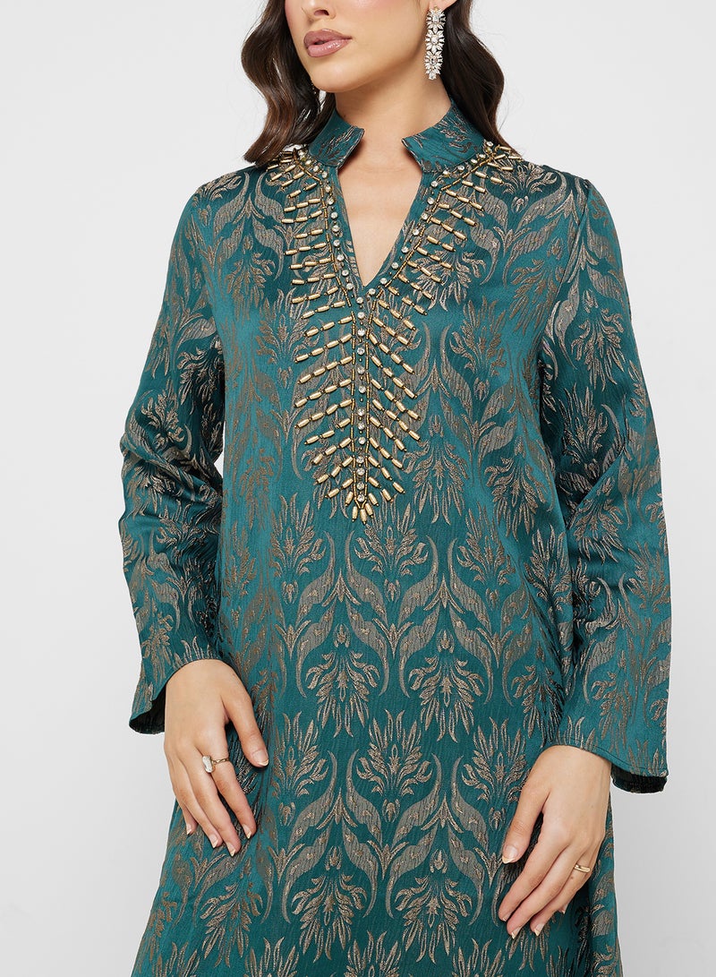 Khizana Embroidered Jalabiya - Image 3