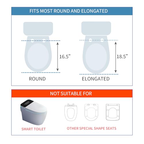 DOMSCIEN Padded Toilet Seat Cushion with 2-Inch High-Density Foam & Waterproof PU Fabric, U-Shape Padded Toilet Cushion - Secure Hook & Loop Tape, Fits Standard/Elongated Toilets (Beige) - Image 3