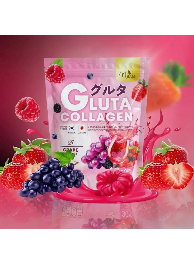 Manee Gluta Collagen Pink (New) – 30 Sachets × 10g Each