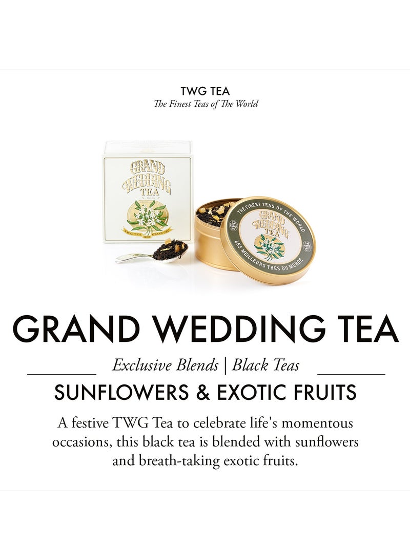 TWG Tea Grand Wedding Tea | Loose Leaf Black Tea Blend in Caviar Tea Tin Gift, 100g - Image 3