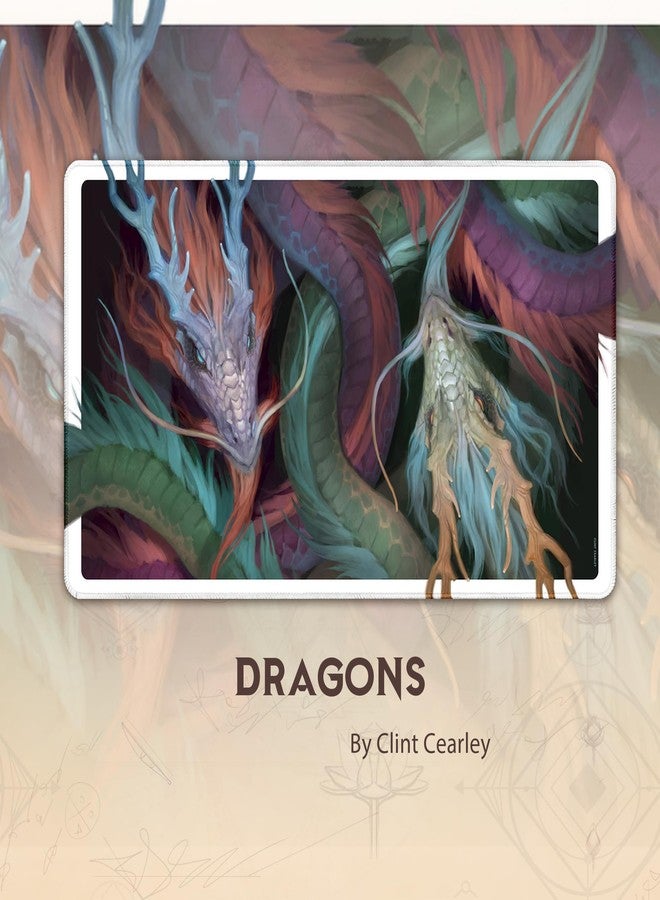 Paramint Dragons (Stitched) - MTG Playmat by Clint Cearley - Compatible with Magic The Gathering Playmat - Play MTG, YuGiOh, TCG - Original Play Mat Art Designs & Accessories - Image 3