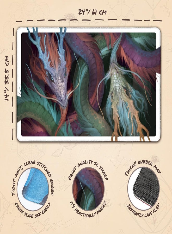 Paramint Dragons (Stitched) - MTG Playmat by Clint Cearley - Compatible with Magic The Gathering Playmat - Play MTG, YuGiOh, TCG - Original Play Mat Art Designs & Accessories - Image 4