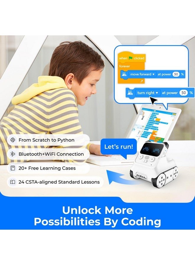 ميك بلوك روبوت كودي روكي التفاعلي، برمجة للأطفال من سن 8 إلى 12 عامًا، ألعاب ستيم تدعم برمجة سكراتش بايثون، هدية روبوتية ذكية للأطفال من سن 6 سنوات فما فوق - Image 5
