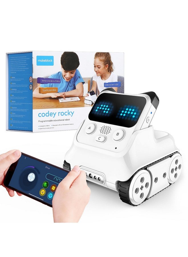 ميك بلوك روبوت كودي روكي التفاعلي، برمجة للأطفال من سن 8 إلى 12 عامًا، ألعاب ستيم تدعم برمجة سكراتش بايثون، هدية روبوتية ذكية للأطفال من سن 6 سنوات فما فوق - Image 1