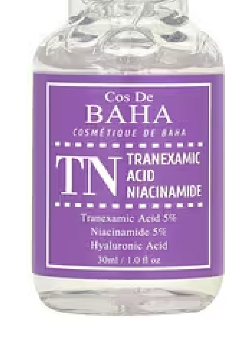 كوس دي باها سيروم حمض الترانيكساميك ٥٪ مع النياسيناميد ٥٪ للوجه/الرقبة - يساعد على تقليل مظهر فرط التصبغ وتغير اللون والبقع الداكنة ومزيل الكلف، ٣٠ مل - Image 3