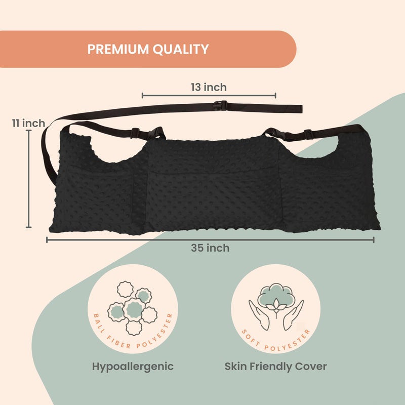 MOYOAMA Post Mastectomy Pillow â€“ Hands-Free Protection with Secure Strap & Easy-Clean Washable Cover Breast Surgery Must Haves,Breast Reduction Recovery Supplies,Breast Augmentation,Post Op Essentials - Image 2
