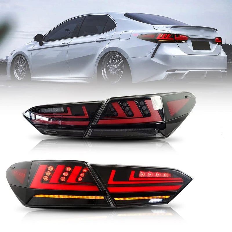 New Taillights for Toyota Camry Tail Light Assembly 20182023 SE XSE LE XLE TRD 8th Gen Accessories Taillight V2 Clear Rear Lights Led Sequential Turn Signals Startup Custom Back Lamp Replacement T5