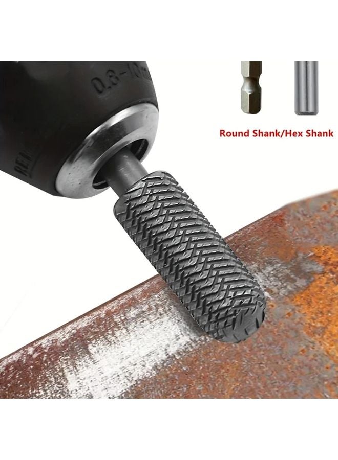 5pcs Embossed Steel Rotary File Set Hex Shank Electric Grinding Head Soft Metal Grinding Burr - Image 2