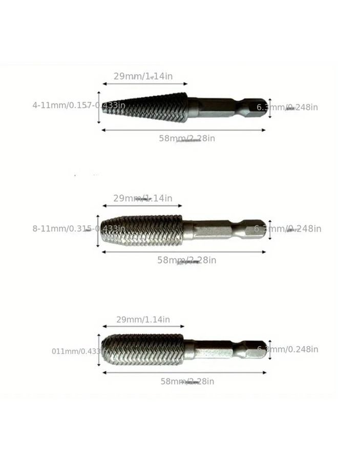 5pcs Embossed Steel Rotary File Set Hex Shank Electric Grinding Head Soft Metal Grinding Burr - Image 5