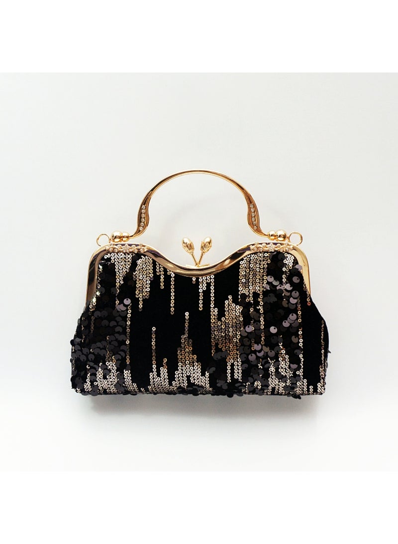 Women‘s Clutch Bag Fashionable Evening Bag Sequin Handbag Shoulder Bag with Removable Chain Perfect for Weddings, Ramadan, Birthdays,Prom Party,Gift For Woman Girl Mother Teacher - Image 5