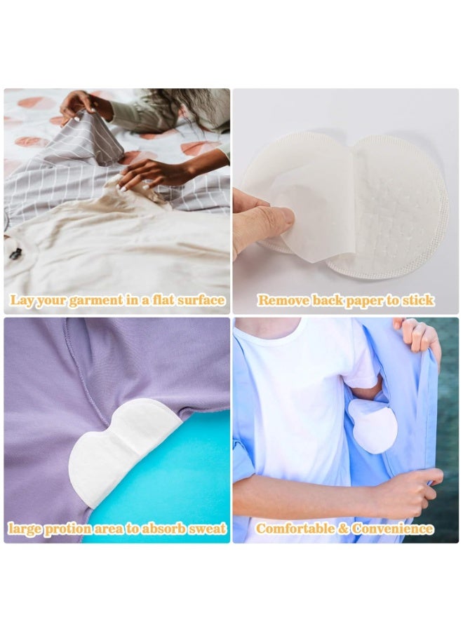 Arabest Almohadillas de sudor para axilas, paquete de 100 (50 pares), almohadillas para axilas para mujeres y hombres, desechables, protección contra el sudor, lucha contra la hiperhidrosis no visible, - Image 5