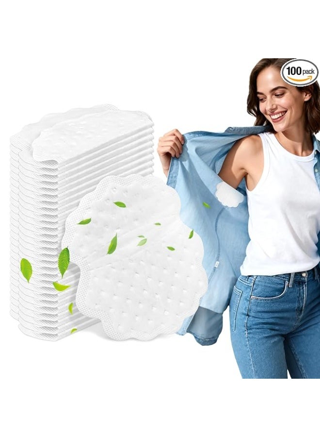 Arabest Almohadillas de sudor para axilas, paquete de 100 (50 pares), almohadillas para axilas para mujeres y hombres, desechables, protección contra el sudor, lucha contra la hiperhidrosis no visible, - Image 1