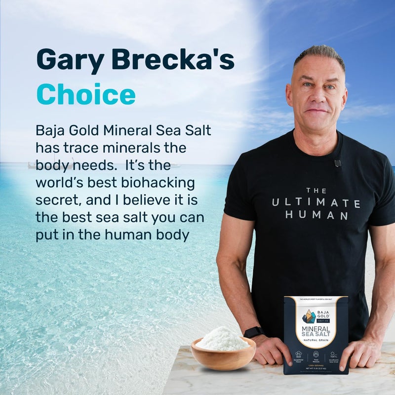 Baja Gold Mineral Sea Salt - Recommended by Gary Brecka - Organic Natural Grain Salt for Cooking & Baking | Authentic Baja Salt | Ideal for All Culinary Creations | 1 lb. Resealable Bag, 300+ Servings - Image 3