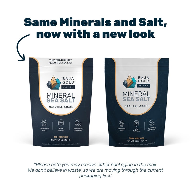 Baja Gold Mineral Sea Salt - Recommended by Gary Brecka - Organic Natural Grain Salt for Cooking & Baking | Authentic Baja Salt | Ideal for All Culinary Creations | 1 lb. Resealable Bag, 300+ Servings - Image 4