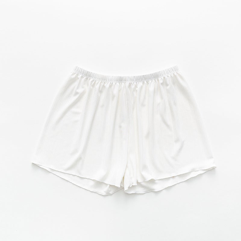 Summer Lightweight Plus-Size Anti-Exposure Shorts White [comfortable seamless safety pants]] 