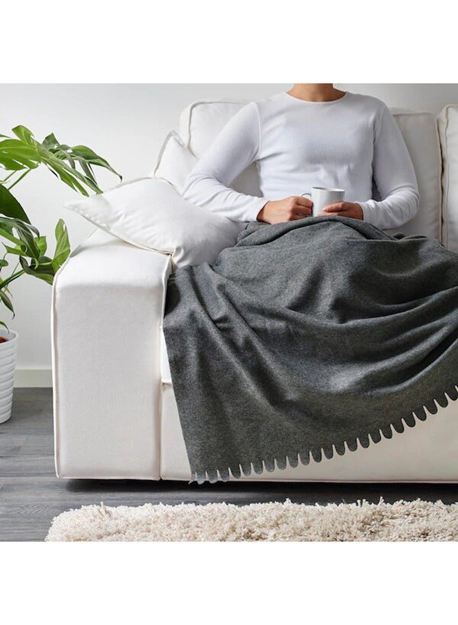 Polarfied Blanket, Soft Fleece Grey Polarfied Blanket, 130x170 cm  - Image 2