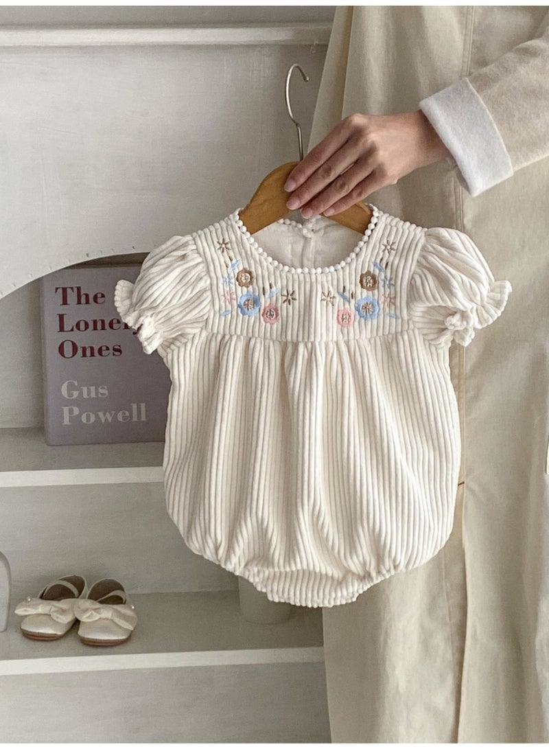 Bafanou ‌Bafanou Summer Floral Baby Girls Romper | Newborn Party Jumpsuit Outfit 0-24M Breathable  - Image 4