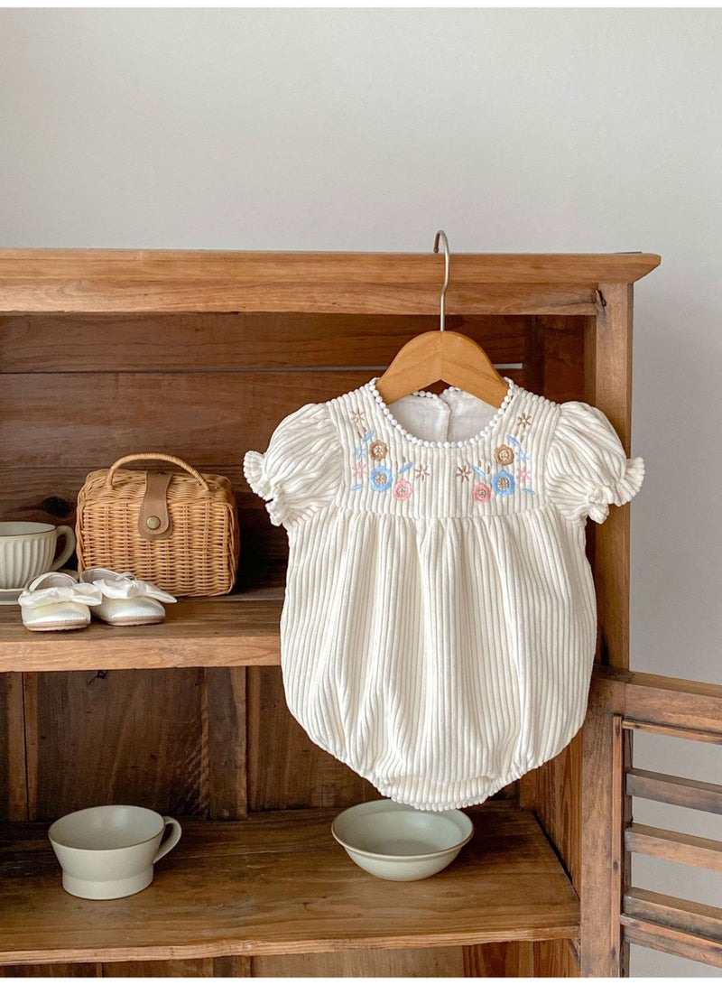 Bafanou ‌Bafanou Summer Floral Baby Girls Romper | Newborn Party Jumpsuit Outfit 0-24M Breathable  - Image 5