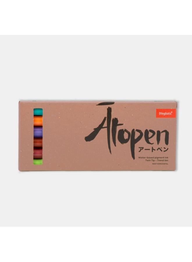 Dingbats* Atopen - Trend 6-Pack Dual Tip Fineliner/Brush Pens 