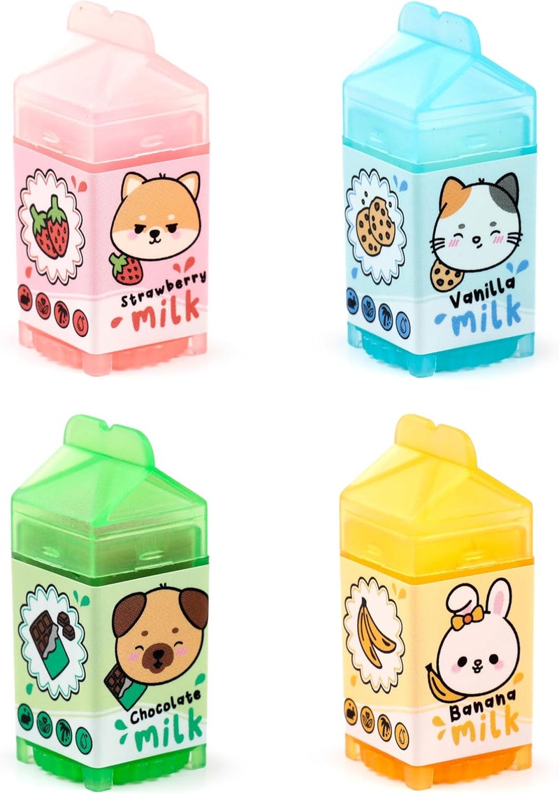 Puckator Adoramals Lip Balm in a Milk Carton Shaped Holder Lip Care Stick Balms Chapstick Holiday Essentials For Women Family Lipbalm Moisturiser Exfoliator Cream Pretty Cute Lip Blam Bam