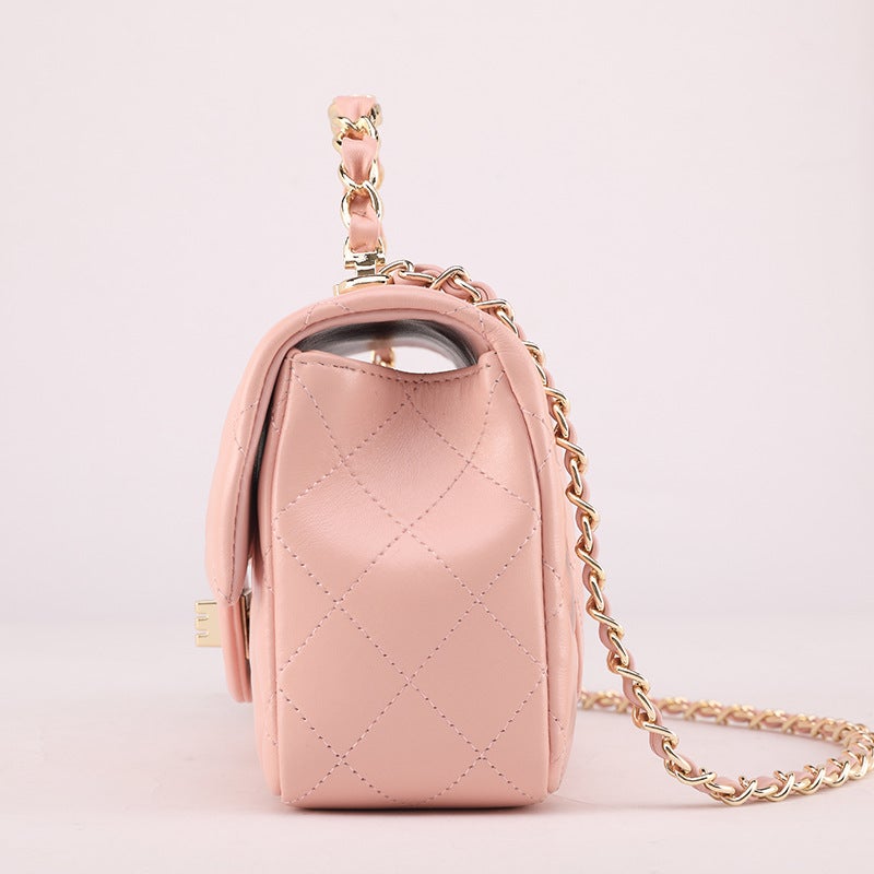 Style Small Fragrant Style Rhombus Chain Diagonal Small Square Bag Jelly Sweet And Cute Ladies Mobile Phone Bag - Image 4