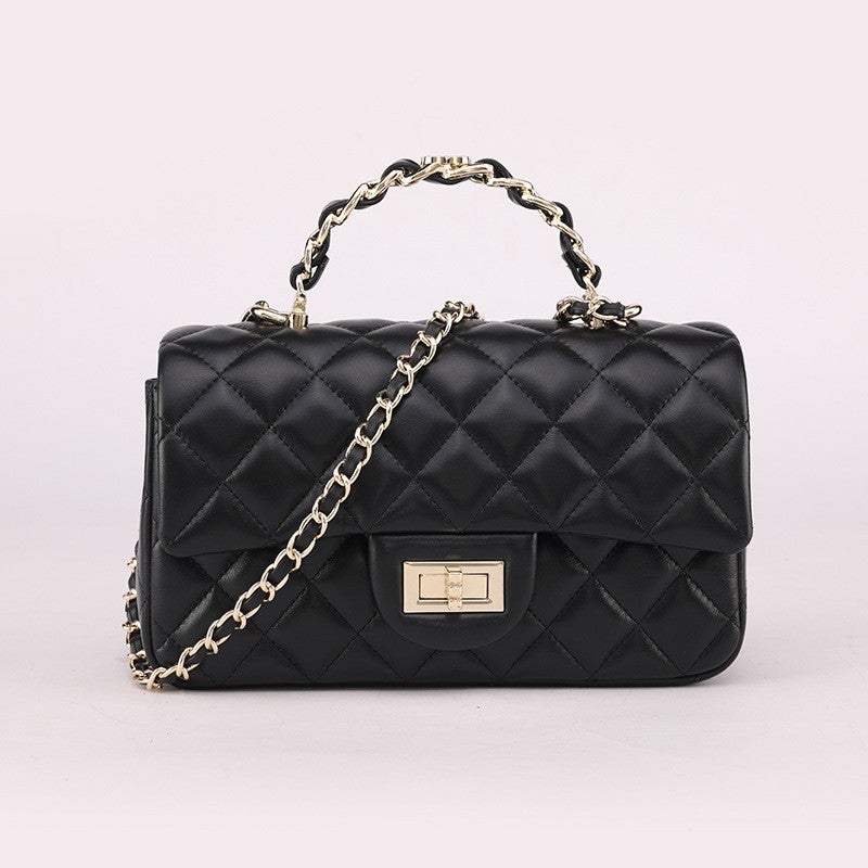 Style Small Fragrant Style Rhombus Chain Diagonal Small Square Bag Jelly Sweet And Cute Ladies Mobile Phone Bag - Image 2
