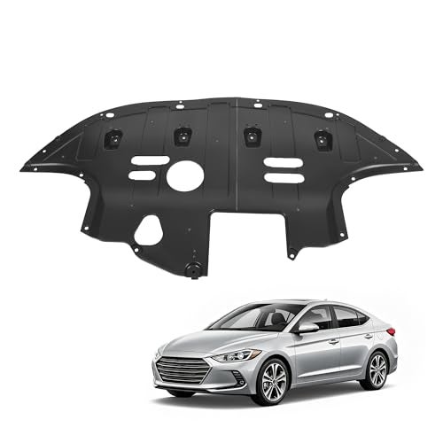 HECASA Front Engine Splash Shield Compatible with 20172020 Hyundai Elantra 20L Engine Protection Under Cover Plastic Black Replacement for 29110F3100 29110F2100 HY1228201 HY1228187 - Image 1