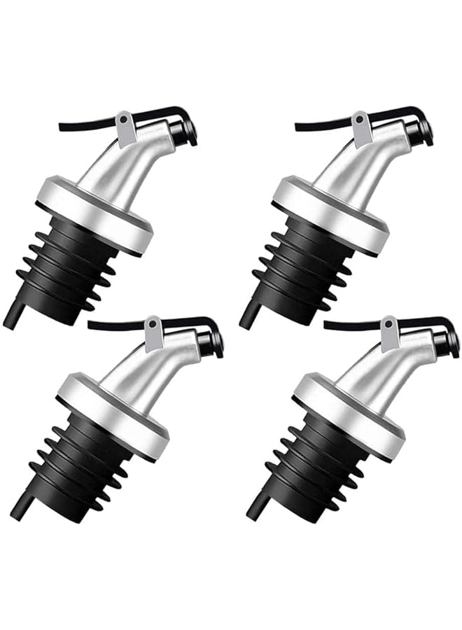 ECVV Olive Oil Spouts Oil Vinegar Bottle Stopper Spout Leakproof Nozzle Dispenser Wine Pourer Foroil Vinegar Olive Oil Salad Wine Etc 4 Pack - Image 1