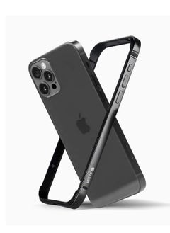 Raegr RAEGR iPhone 15 Pro Max Case | Anodized Aluminum Bumper | Supports Mag-Safe Wireless Charging | Edge Armor Protective Minimal Case Designed for iPhone 15 Pro Max (6.7-Inch) (2023) - Black RG10529  - Image 1