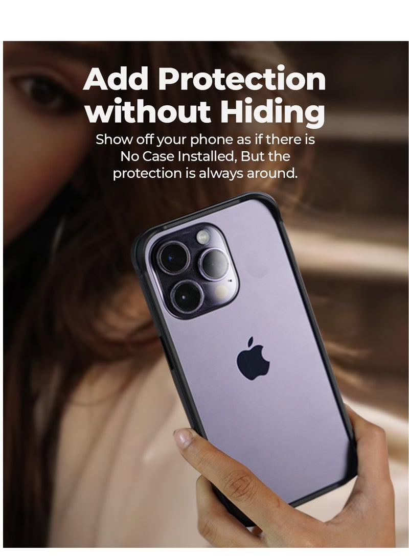 Raegr - RAEGR iPhone 15 Pro Max Case | Anodized Aluminum Bumper | Supports Mag-Safe Wireless Charging | Edge Armor Protective Minimal Case Designed for iPhone 15 Pro Max (6.7-Inch) (2023) - Black RG10529 - Image 1