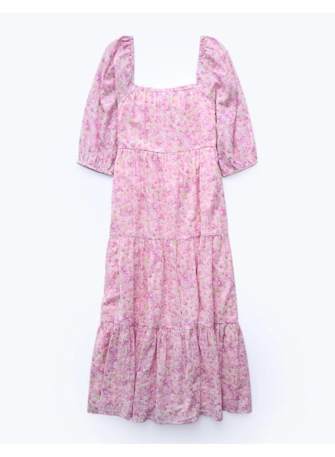 امريكان ايجل فستان ميدي بطبقات بنقشة الزهور - Image 2