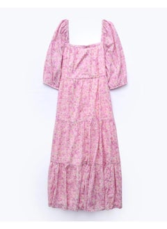 American Eagle AE Long-Sleeve Tiered Midi Dress  - Image 3