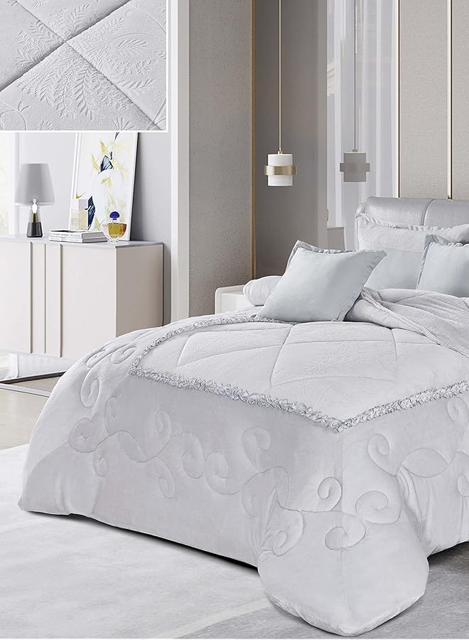 erorex Cozy And Warm Winter Velvet Fur Comforter Set Single Size 160 - Image 2