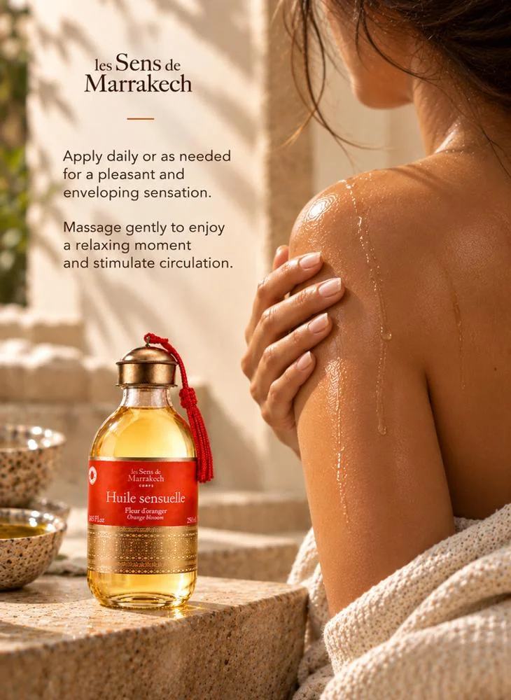 Les Sens De Marrakech  Sensual Oil Orange Blossom 250 ml  | Best Price UAE