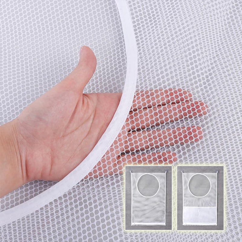 ZIIYAN 2 Pack Door Hanging Laundry Hamper Bag, Mesh Laundry Bag, Large Dirty Clothes Bag Over the Door Organizer - Image 4