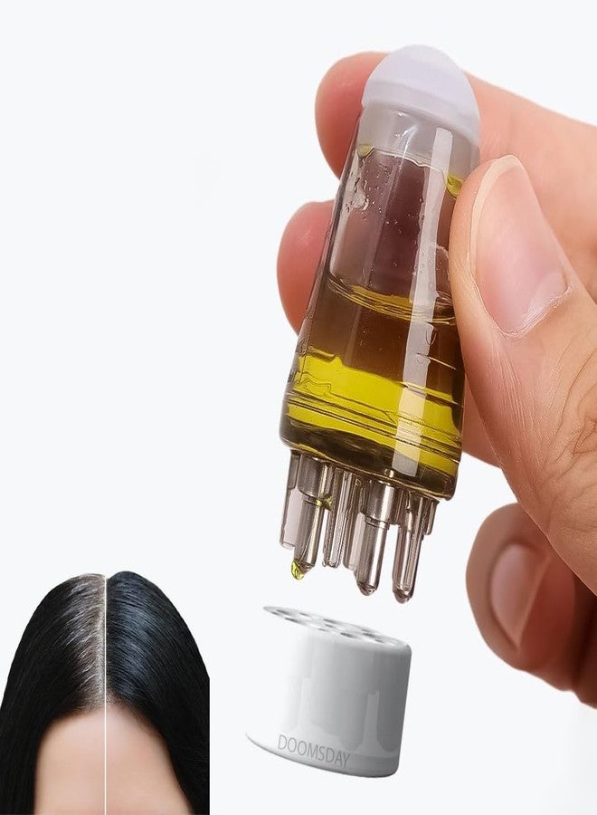 DOOMSDAY Hair Oil Applicator Comb, Smooth Root Comb Applicator Bottle For Scalp Oil, Anti Hair Loss Lotion Dispenser, Anti-Leak, Scale Control, Salon Care, Oily/Greasy Hair (6ml) - Image 1