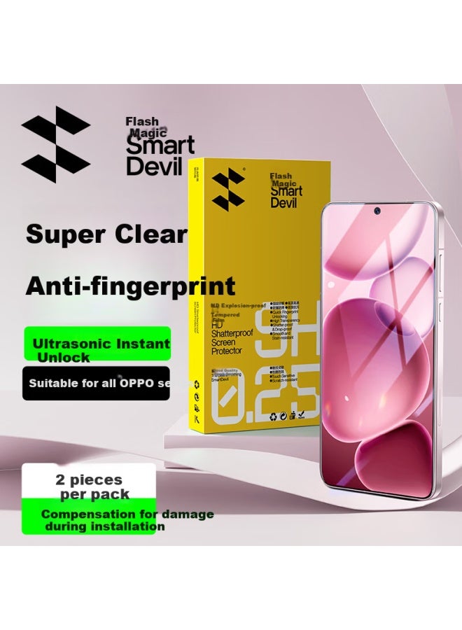 Smartdevil Tempered Glass Screen Protector For Oppo Find X8 Ultra, Ultrasonic Unlock Anti-explosion Anti-fingerprint Protective Film For Oppo Phone, Super Smooth Diamond Film With Installation Tool - Image 1