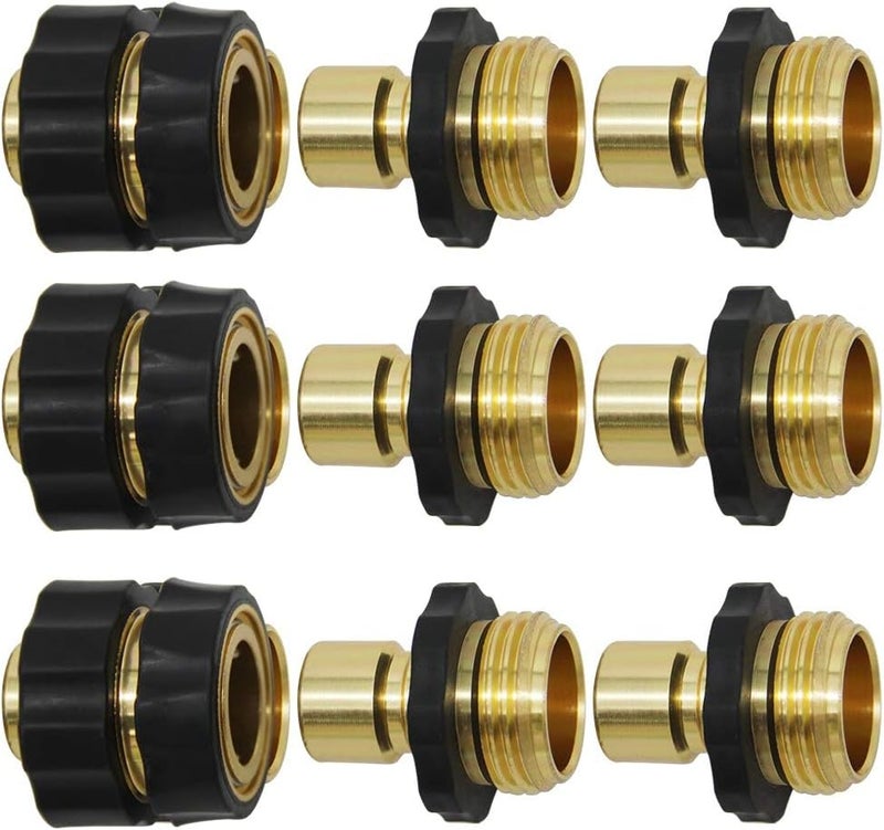 Twinkle Star 3/4 Inch Garden Hose Quick Connector Water Hose Fitting Male and Female, 9 of Set - Image 1