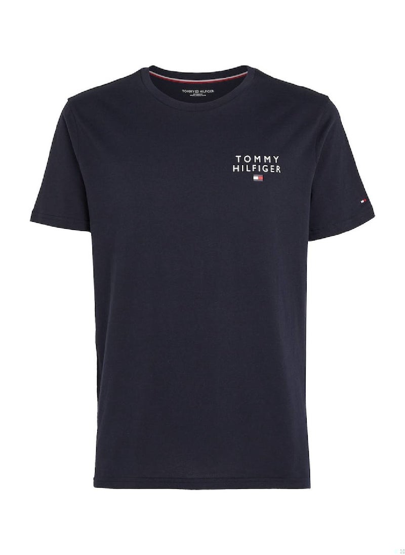 TOMMY HILFIGER - Men's Original Logo Lounge T-Shirt, Navy - Image 1