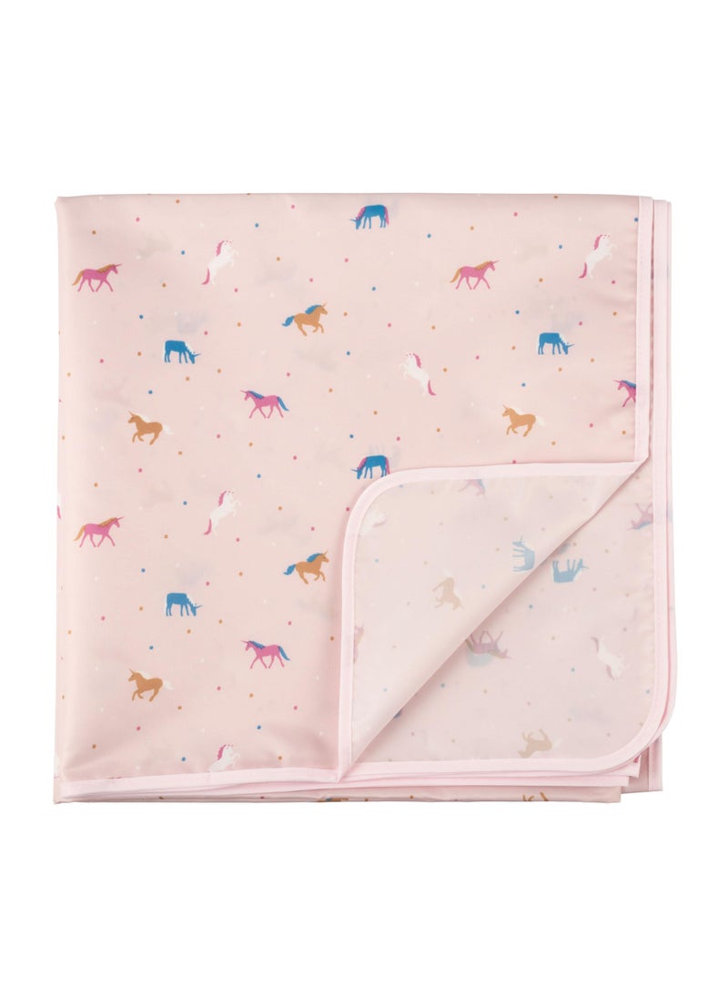 Tiny Twinkle Tiny Twinkle Mess-Proof Splat Mats for Under high Chairs or Table Cover Art Projects for Baby and Toddler - Waterproof, Washable Floor or Table Splash mat 51" x 51" (Unicorn)  - Image 1